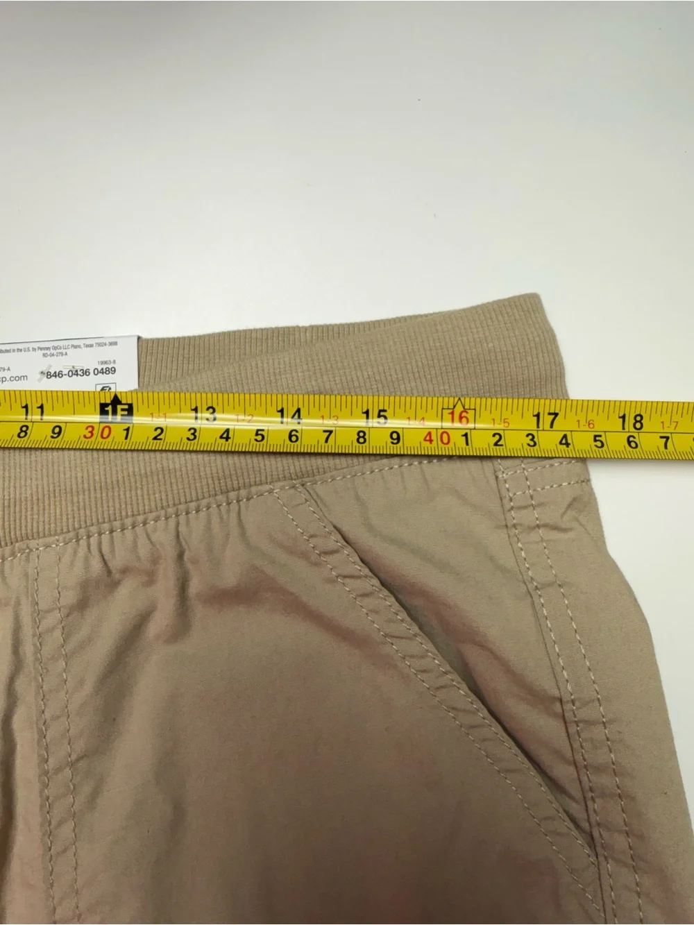 L Capri Easy Fit Through Hip/Thigh by St John’s Bay, Dark Khaki, Pockets Pull On - Picture 8 of 14